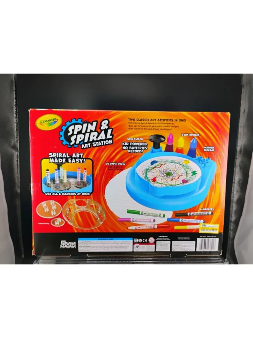 Crayola Spin & Spiral 2-In-1 Art Station Kid-Powered Fun